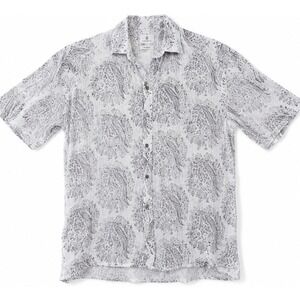 Vintage ANOKHI Mens Paisley Cotton Button Up Shirt Lightweight Short Sleeve S